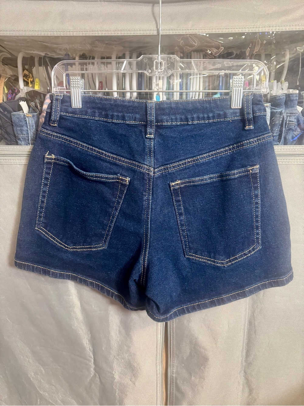 Madden Girl Dark Blue Denim Shorts- Size 7 - Picture 2 of 4